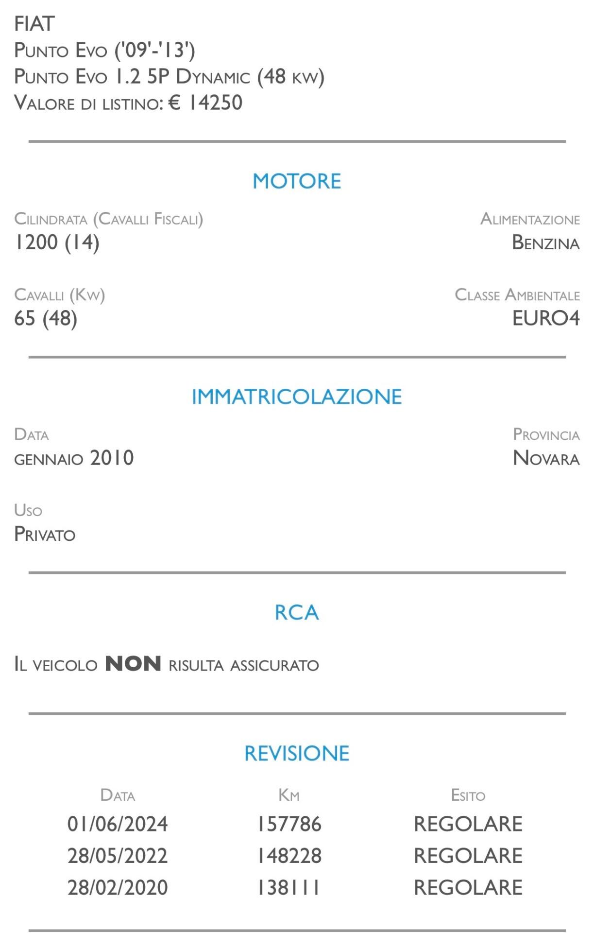 Fiat Punto Evo 1.2 5 porte Dynamic - IDEALE PER NEOPATENTATI