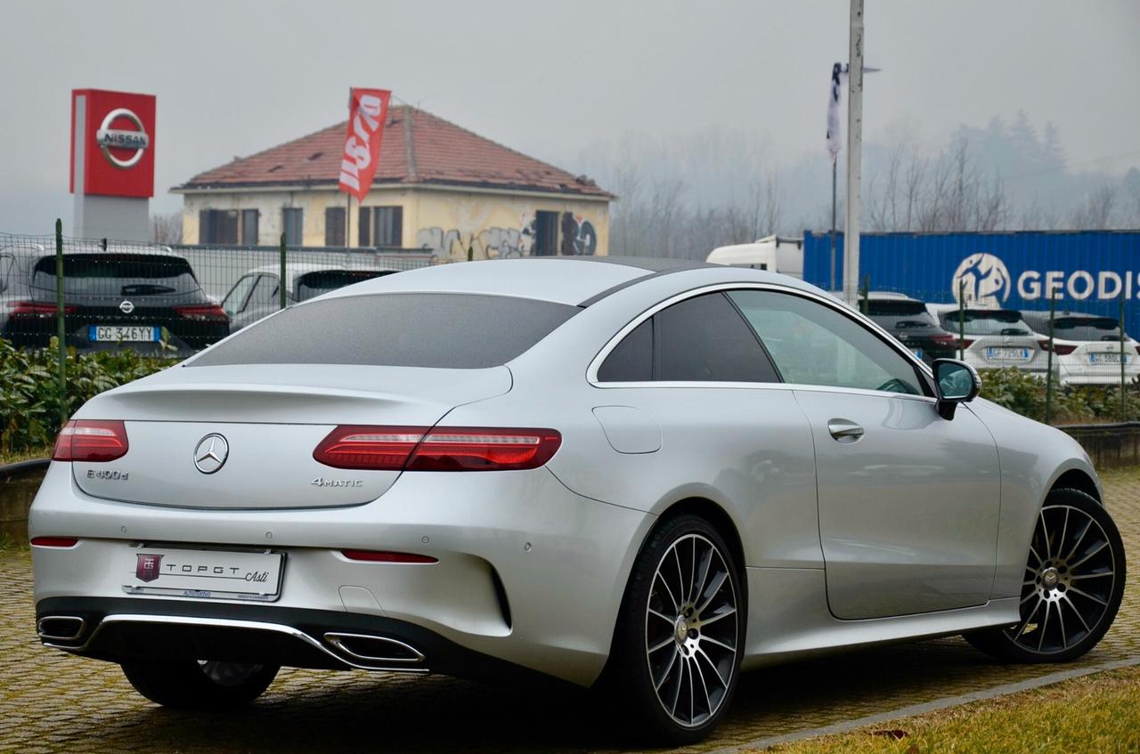 MERCEDES-BENZ E 400 COUPE' AMG LINE 4MATIC 340cv AUTO, TUTTI SERVICE UFF MERCEDES, UFF ITALIANA, EURO 6D-TEMP, TETTO, HI-FI BURMESTER, PERMUTE