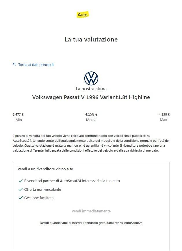 Passat 1.8 T 20v SW GancioTraino 147800Km
