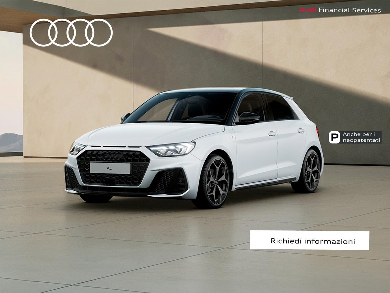 Audi A1 sportback 30 1.0 tfsi identity black 116cv s-tronic