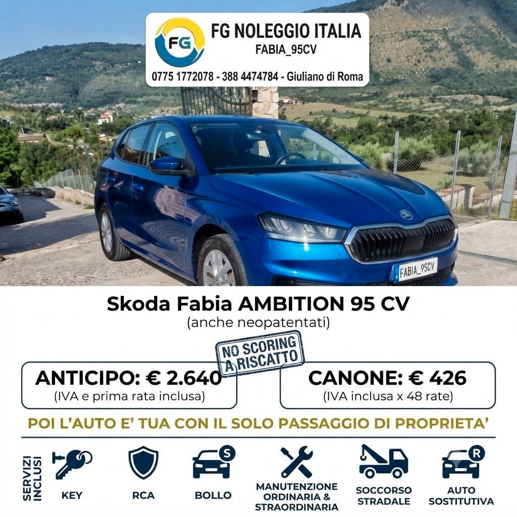 SKODA FABIA Ambition 95 CV - Rent to Buy