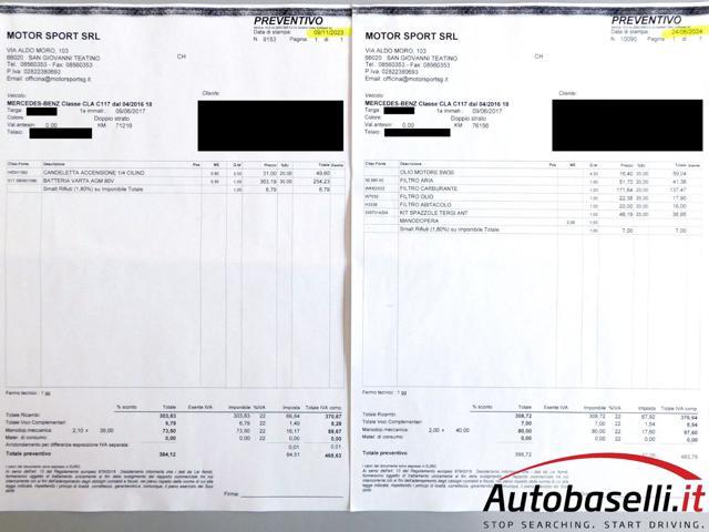 MERCEDES-BENZ CLA 200 180D SPORT 109cv, UNICO PROPRIETARIO DEL 1959!