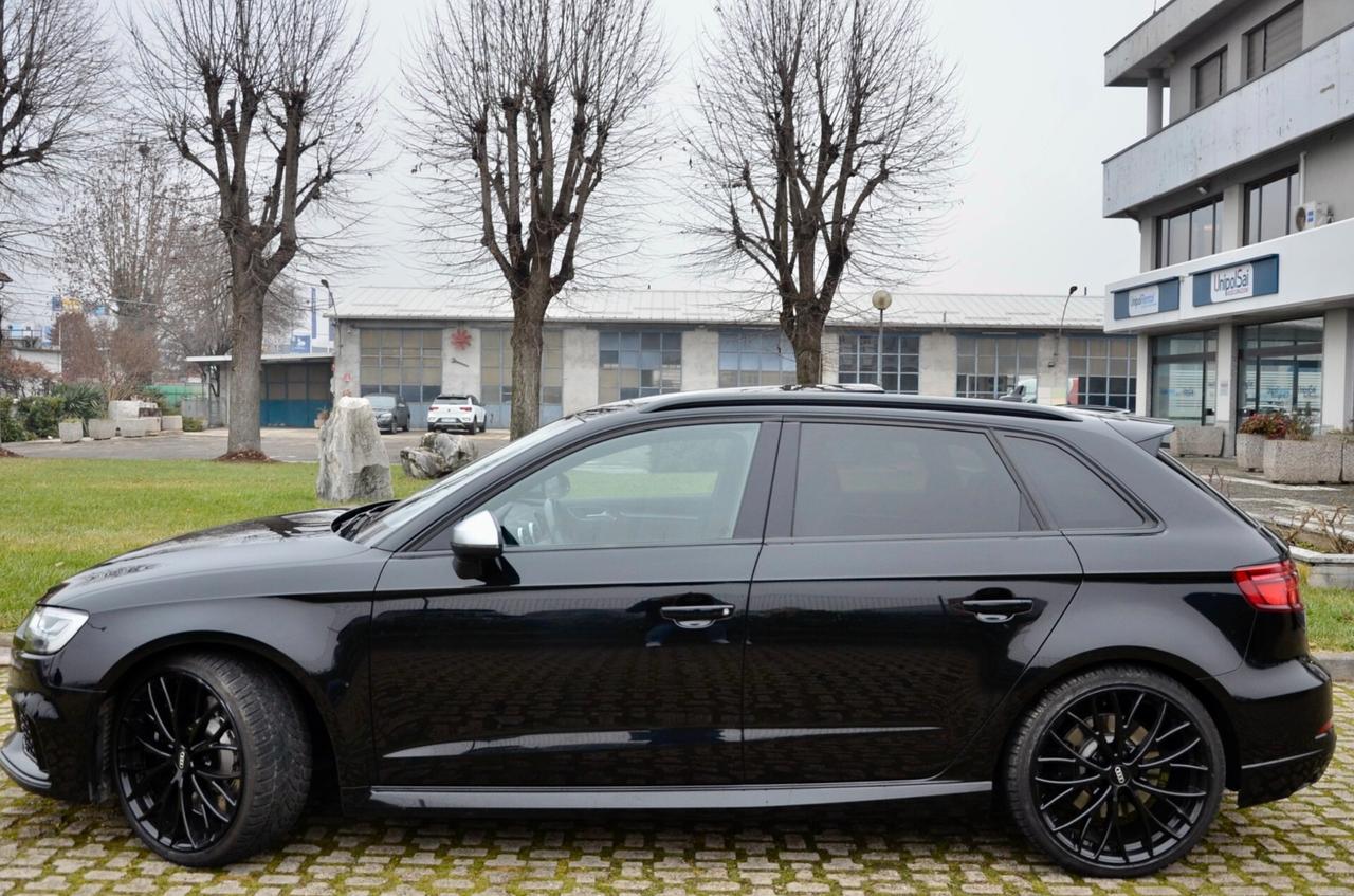 AUDI RS3 SPORTBACK 2.5 TFSI QUATTRO S-TRONIC 400cv TETTO, PACK DYNAMIC, SCARICO MILLTEK, EURO 6D-TEMP, PERMUTE