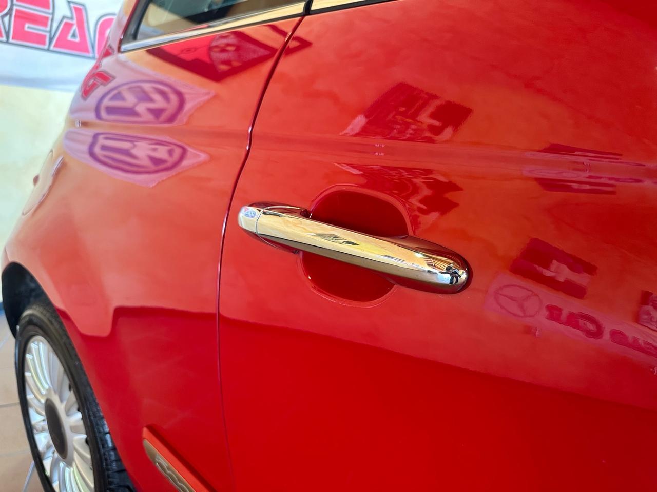 Fiat 500 1.2 Lounge tetto panoramico rossa 93.000km