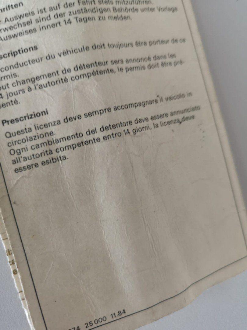 Peugeot Belville 102 VINTAGE LIBRETTO ORIGINALE