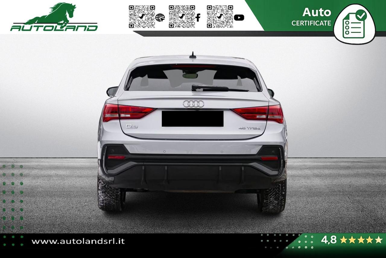 Audi Q3 Sportback 45 2.0 TFSIe 245cv s-tronic Plug-in Hybrid *Tetto*
