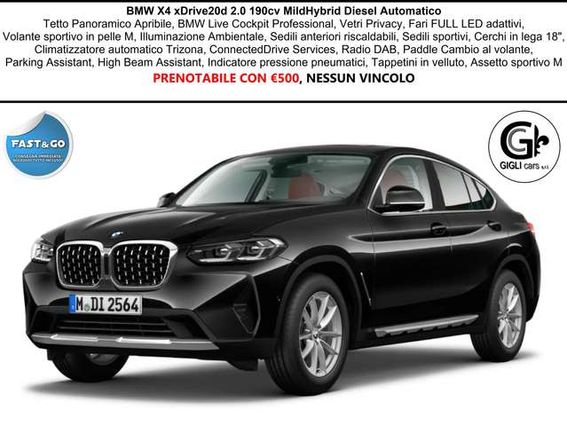 BMW X4 Tetto CockpitPro FullLED LuceAmbientale CarPlay