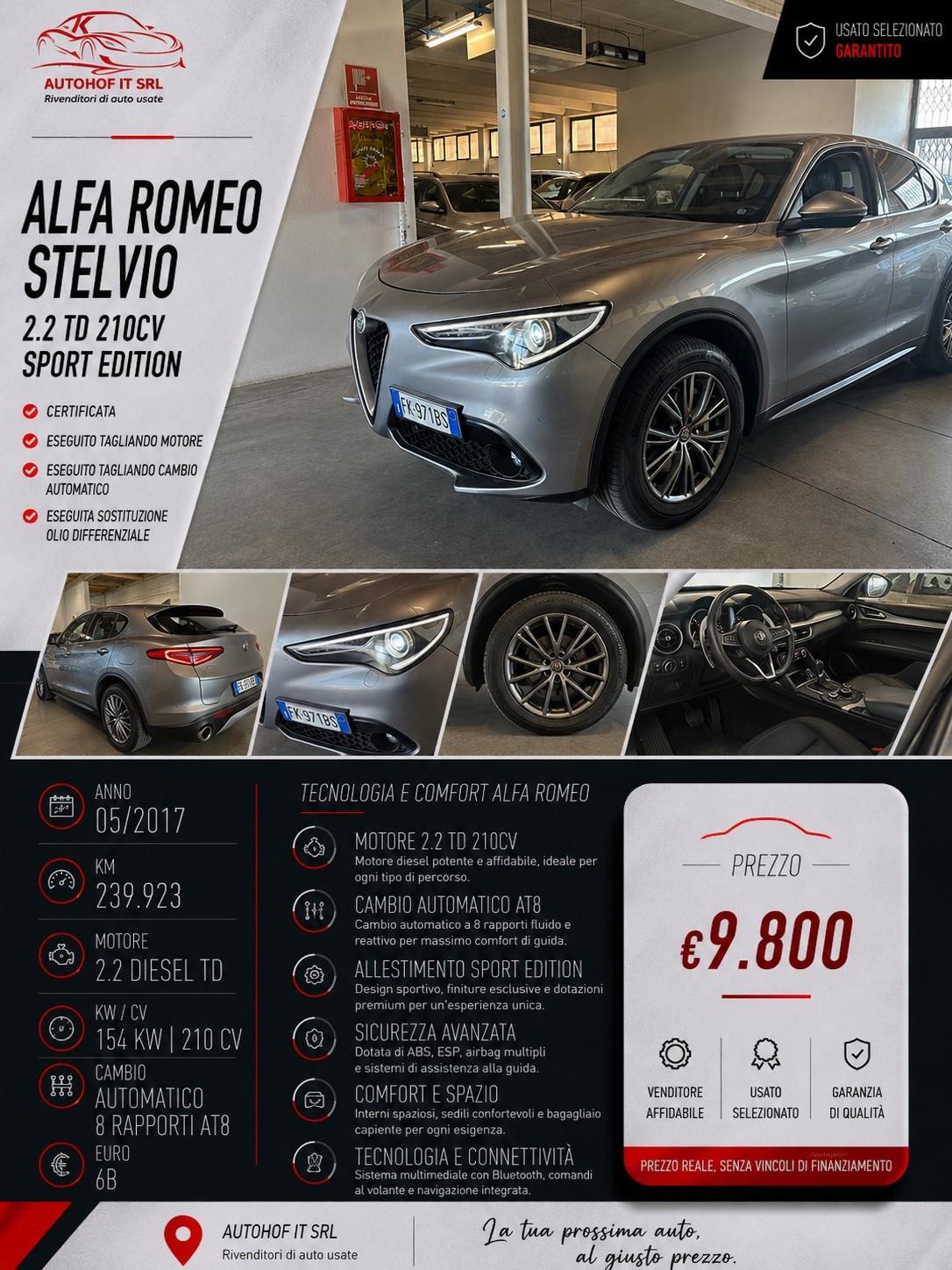 Alfa Romeo Stelvio 2.2d 210cv Q4 *CERTIFICATA*