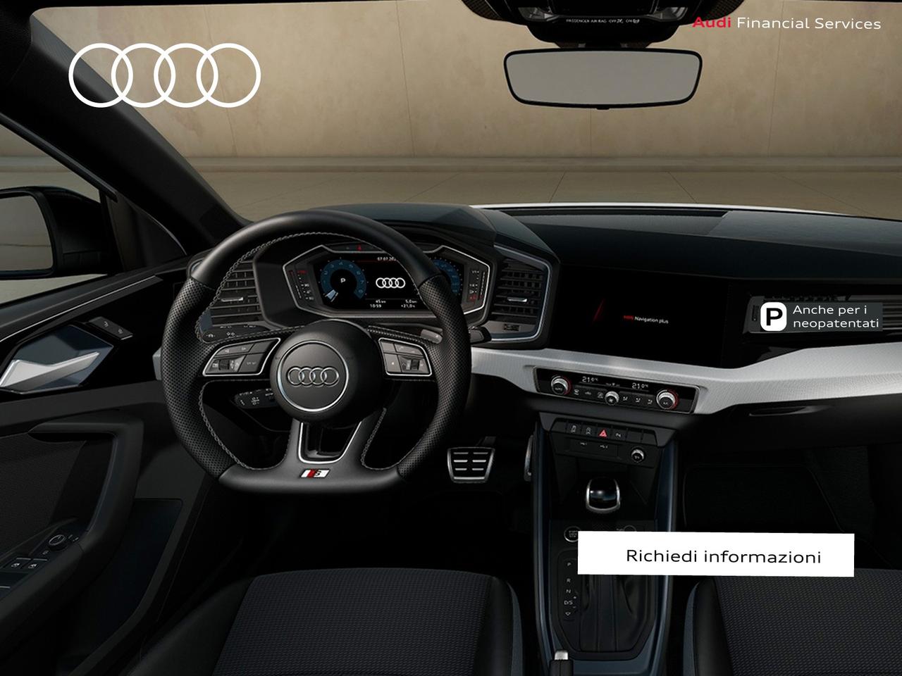 Audi A1 sportback 30 1.0 tfsi identity black 116cv s-tronic