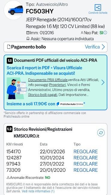 Jeep Renegade 1.6 Mjt 120 CV Limited