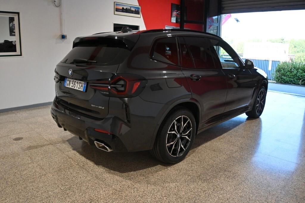 BMW X3 18D 150CV STEPTRONIC 48V S-DRIVE M-SPORT ( FARI LED ADATTIVI - BMW DIGITAL COCKPIT - CLIMA TRIZONA - NAVI - MIRROR - PARK ASSISTANT - TELECAMERA POST. - CERCHI 19 )