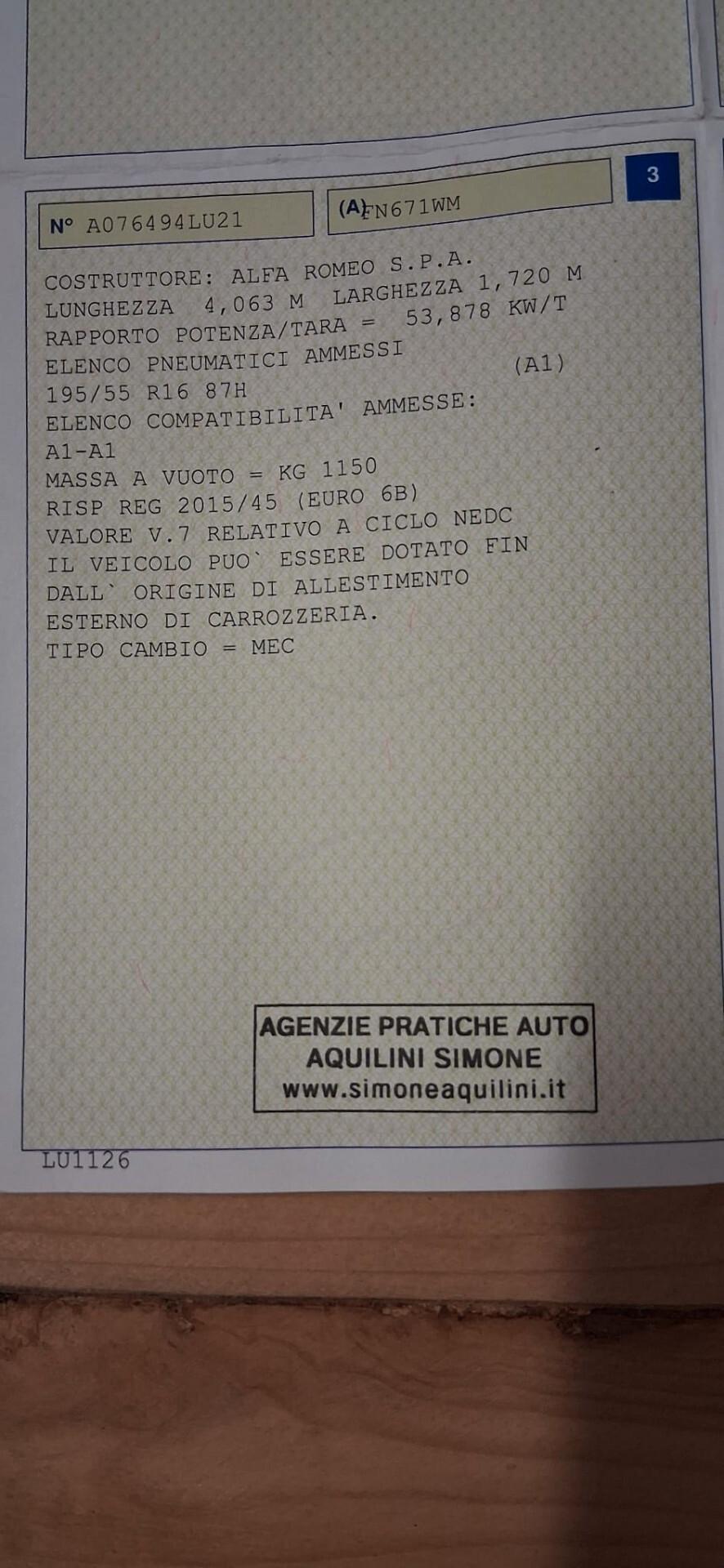 Alfa Romeo MiTo 1.3 JTDm 90 CV S&S Urban