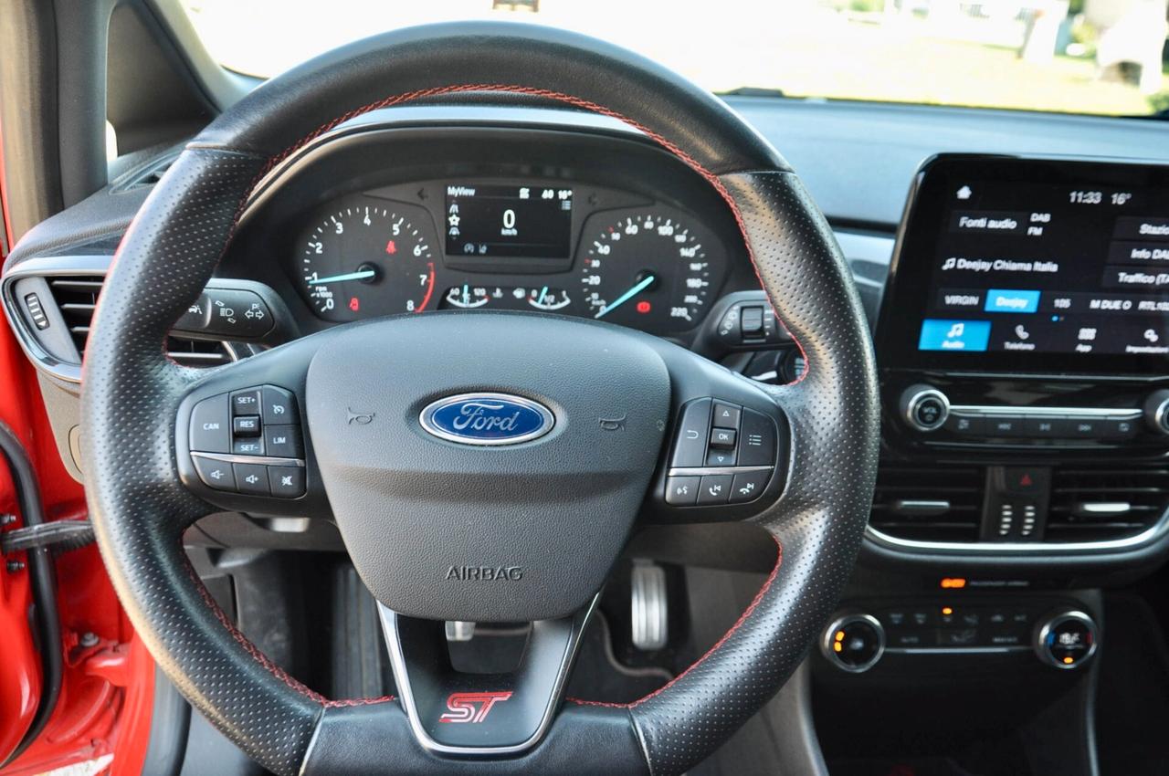 FORD FIESTA 5p 1.0 ECOBOOST ST-LINE 100cv, UNICOPROPRIETARIO, SERVICE FORD, EURO 6D, APPLE ANDROID, 17", PERMUTE