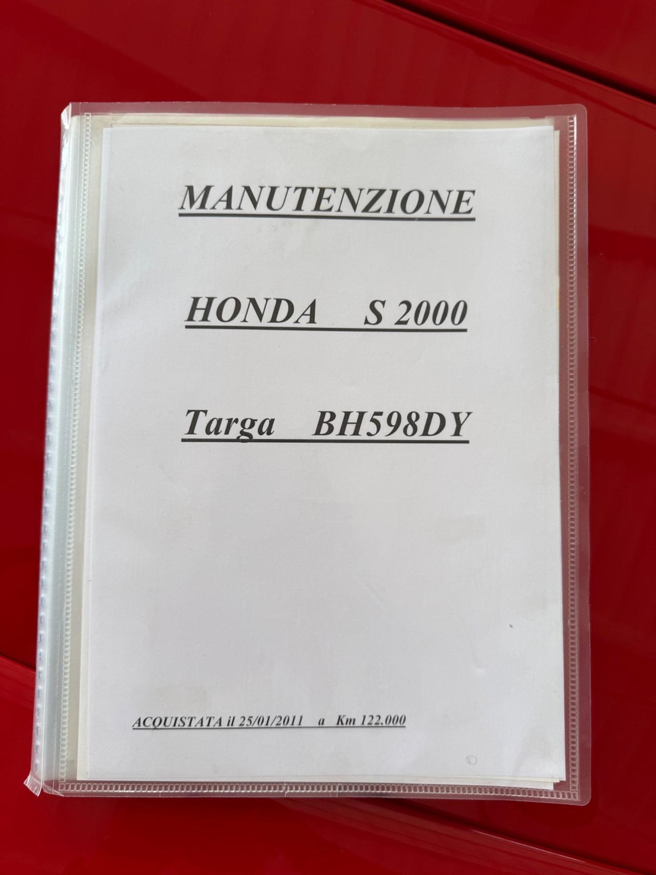 Honda S 2000 2.0 16V VTEC DA AMATORE TUTTE LE FATTURE DISPONIBILI