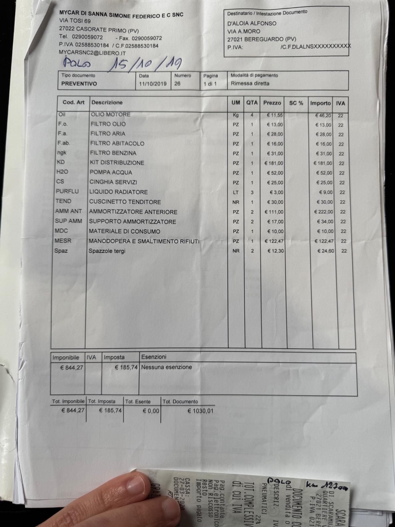 Volkswagen Polo 1.4 3 porte Highline UNICOPROP GRANDINE