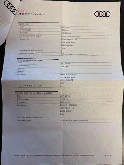 AUDI A3 SPORTBACK 1.6 TDI 110CV – SOLO 62.000 KM | PARI AL NUOVO | FULL STORIA AUDI