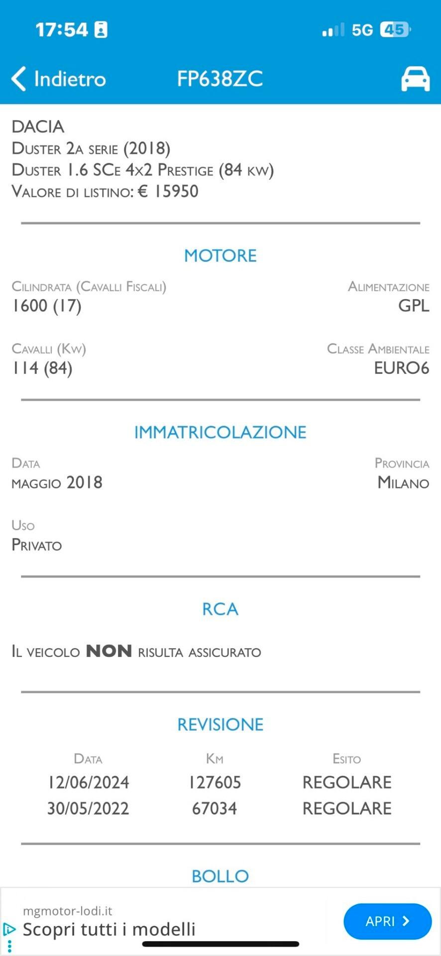 Dacia Duster 1.6 115 CV S&S 4x2 GPL Serie Speciale Brave2 prestige