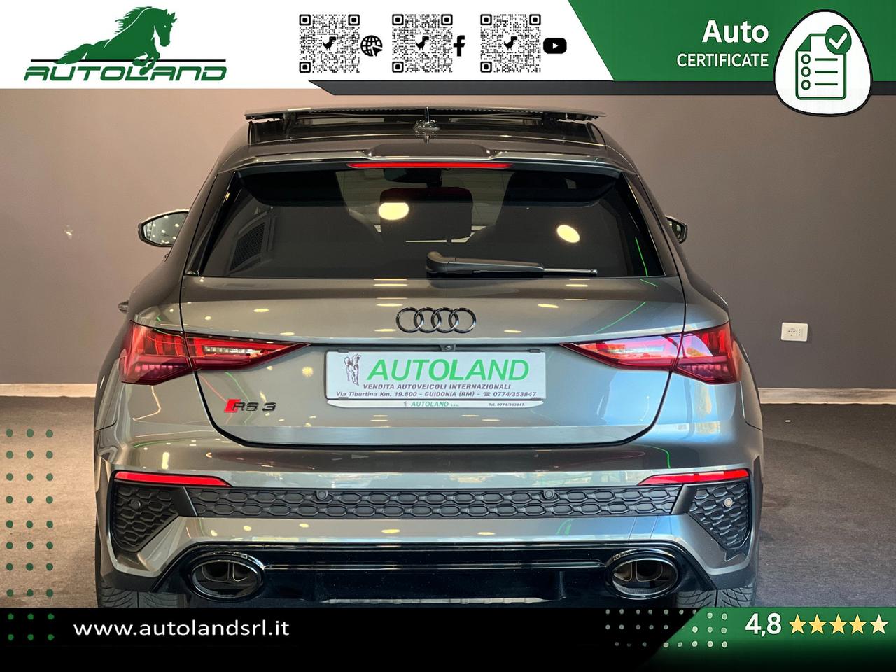 Audi RS3 Sportback 2.5 tfsi quattro s-tronic TETTO - MATRIX- B&O - MASSAGGIO - ACC