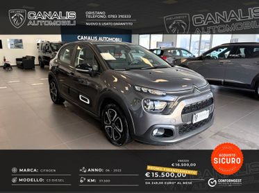 Citroen C3 BlueHDi 100 S&S Feel Pack - 2022 - AZIENDALE