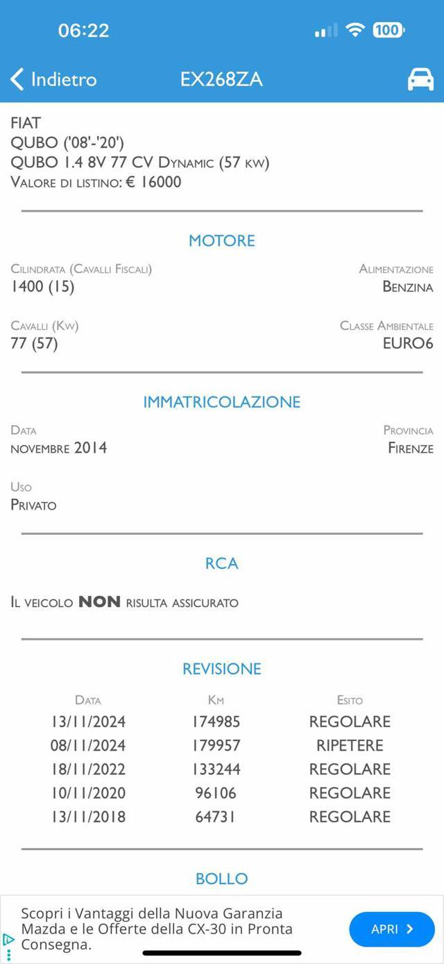 FIAT Qubo 1.4 8V 77 CV Dynamic