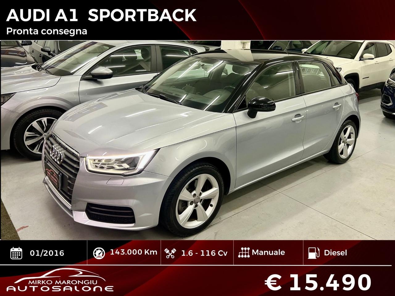 Audi A1 SPB 1.6 TDI 116 CV Sport FINANZIABILE