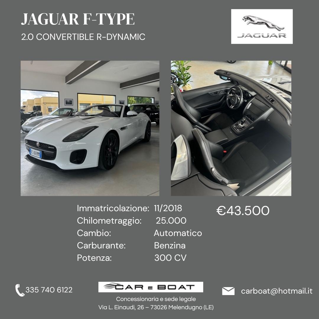 Jaguar F-Type 2.0 aut. Convertibile R-Dynamic