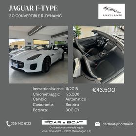 Jaguar F-Type 2.0 aut. Convertibile R-Dynamic