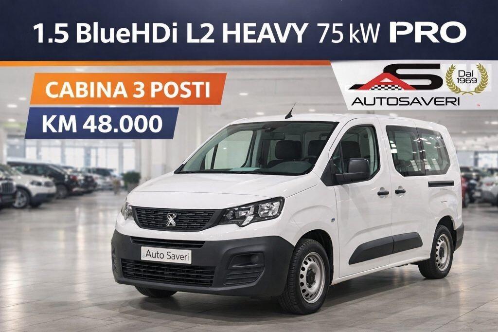PEUGEOT PARTNER BlueHDi 100 PLungo Pro doppia porta late