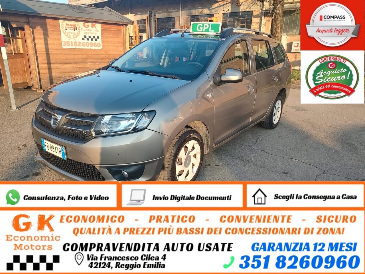 Dacia Logan MCV 0.9 TCe 12V 90CV TurboGPL Start&Stop Ambiance, OK NEOPATENTATI, GARANZIA L.12 MESI