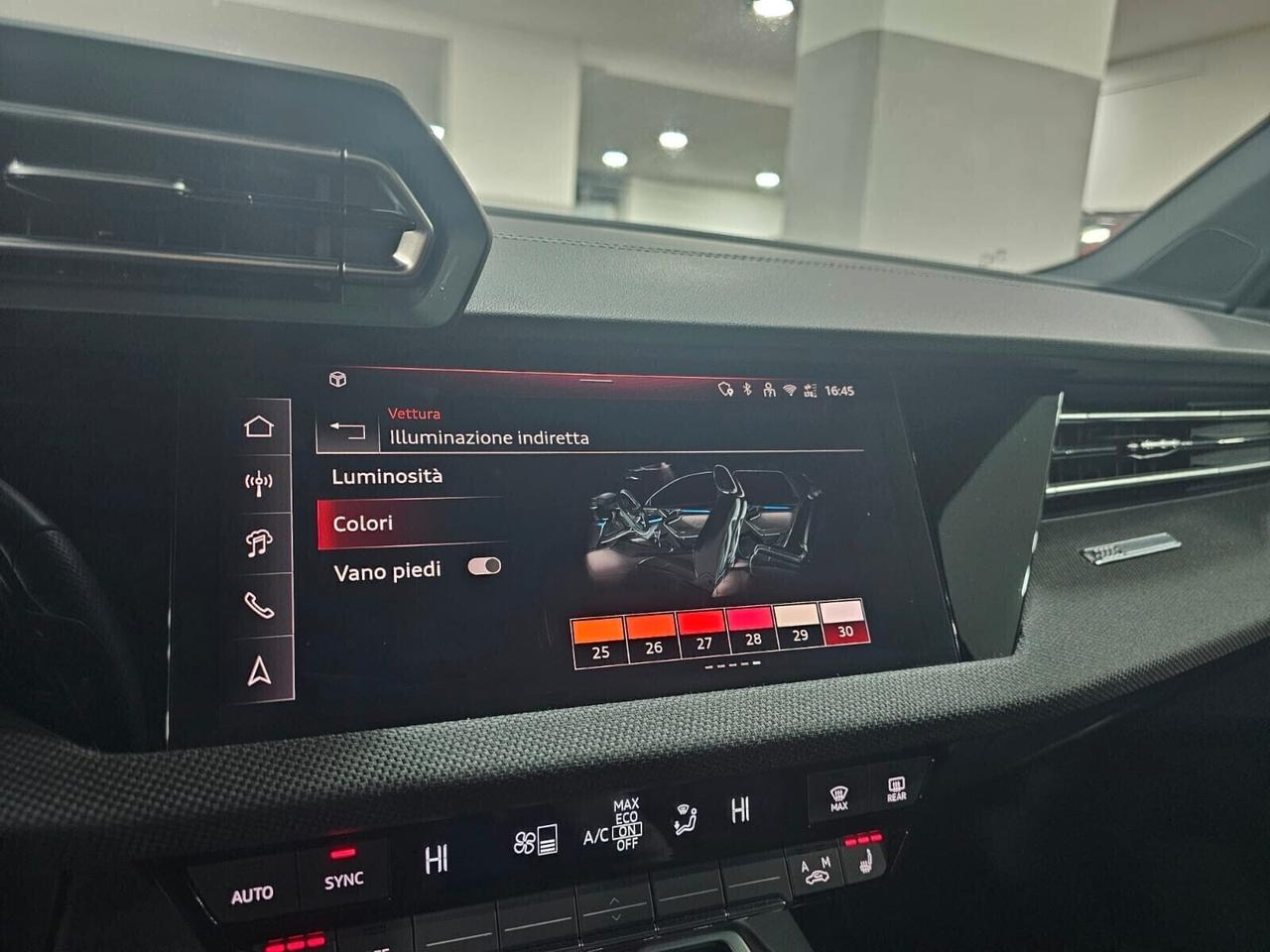 NUOVA AUDI A3 SPORTBACK SPB S-LINE 35TDI 150CV S-TRONIC BLACK -LUCI- SONOS- SEDILI ELETTRICI-RISCALDATI-MASSAGGIANTI
