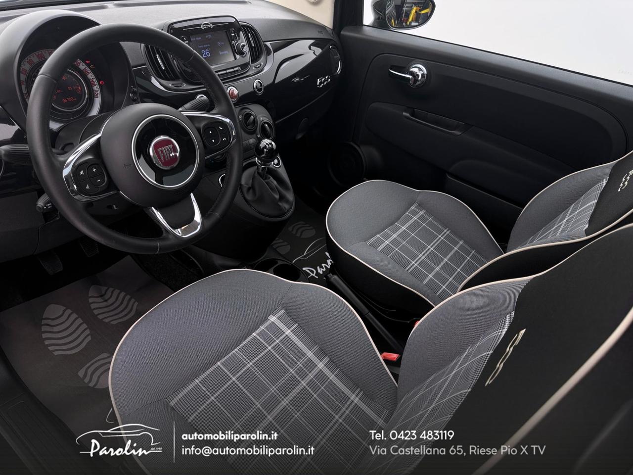 FIAT 500 1.2 S&S Lounge Tetto-Sensori-Ruotino