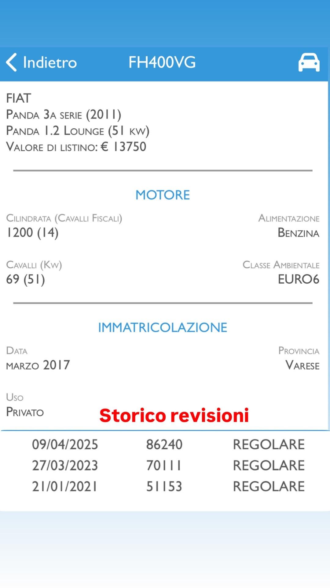 Fiat Panda 1.2 Lounge PARI AL NUOVO