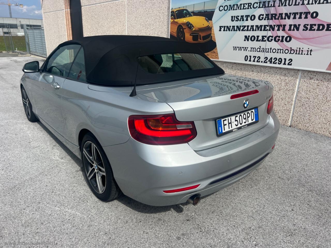 BMW 218d Cabrio Sport AUTOMATICO NAVI TAGLIANDI BMW