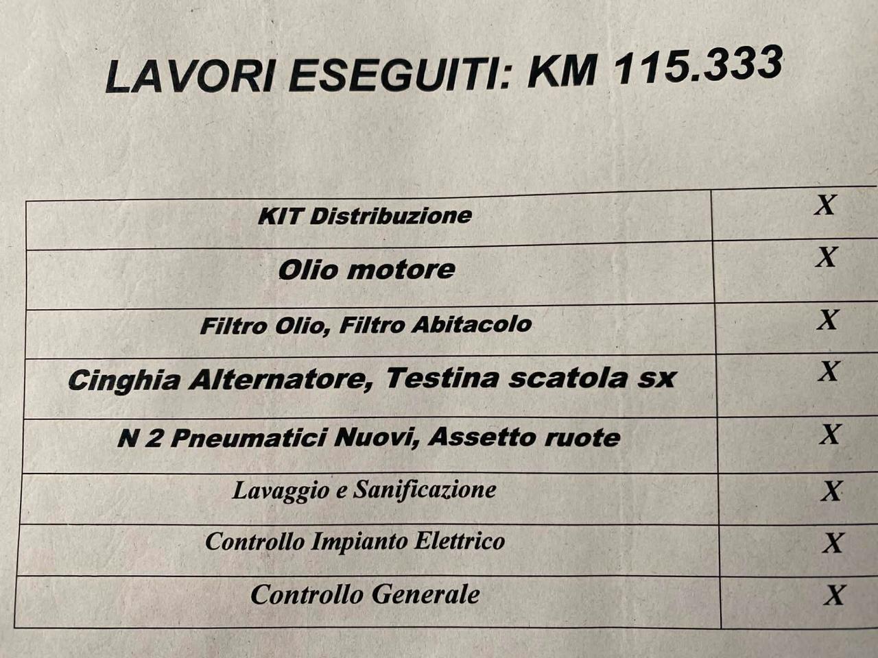 Fiat 500L 1.4 95 CV Lounge Cronologia Tagliandi