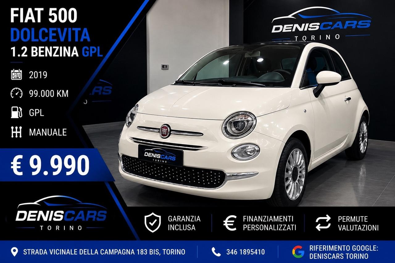 Fiat 500 1.2 Dolcevita GPL PREZZO REALE unico proprietario