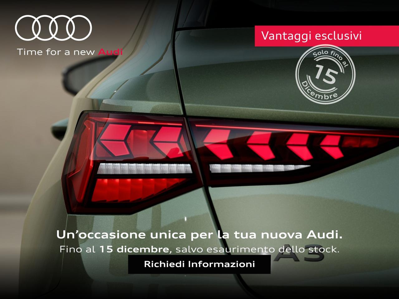 Audi A3 sportback 1.5 tfsi mhev s line edition 150cv s-tronic