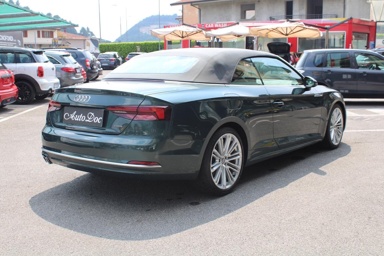 Audi A5 Cabrio 50 TDI tiptronic quattro edition Sport 4x4 PADDLE AL VOLANTE INTERNI IN PELLE