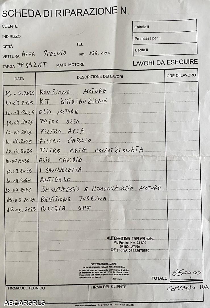 ALFA ROMEO - Stelvio - 2.2 T.diesel 180CV AT8 RWD