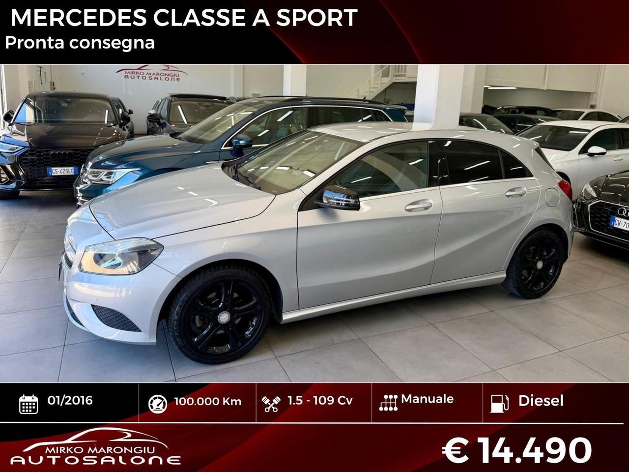 Mercedes classe A 180 d Sport FINANZIABILE