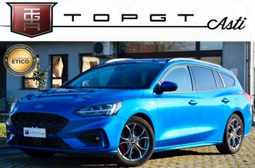 FORD FOCUS SW 1.0 ECOBOOST ST-LINE CO-PILOT 125cv AUTO, PREZZO REALE, SERVICE CERTIFICATI, UFF ITALIANA, EURO 6D, FARI FULL LED, RETROCAMERA, NAVI, PERMUTE