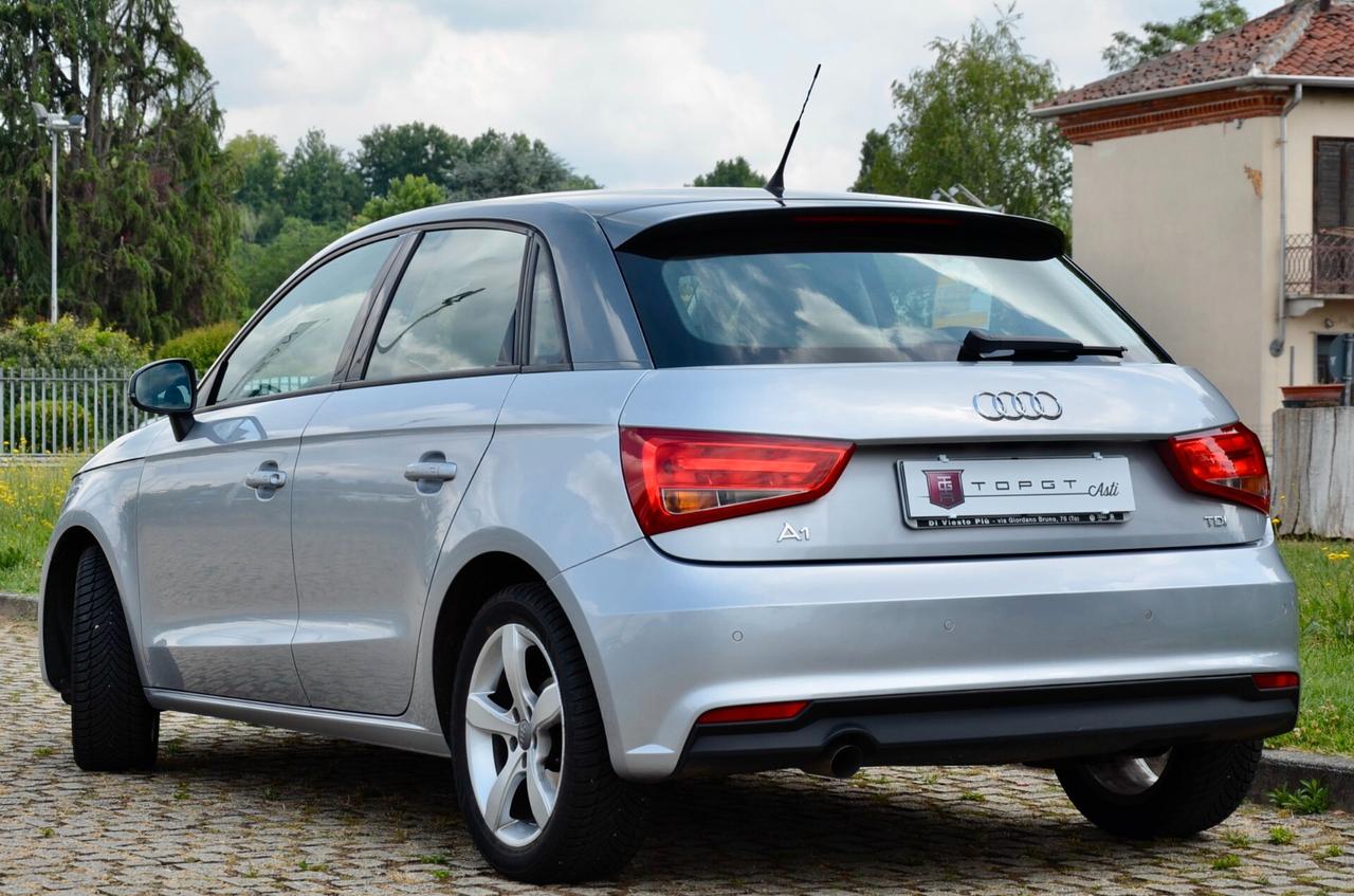 AUDI A1 SPORTBACK 1.6 TDI ADMIRED 116cv 5 PORTE, EURO 6B, KM CERTIFICATI, BICOLOR, SEDILI RISCALDATI, NAVI, PERMUTE