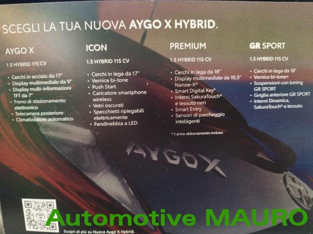 TOYOTA Aygo X 1.5 Hybrid 5 porte Active
