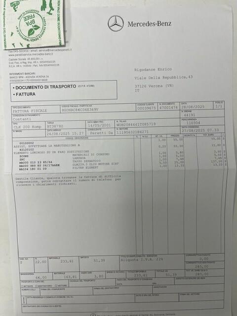 Mercedes-benz CLK 200 Kompressor Cabrio Aut.