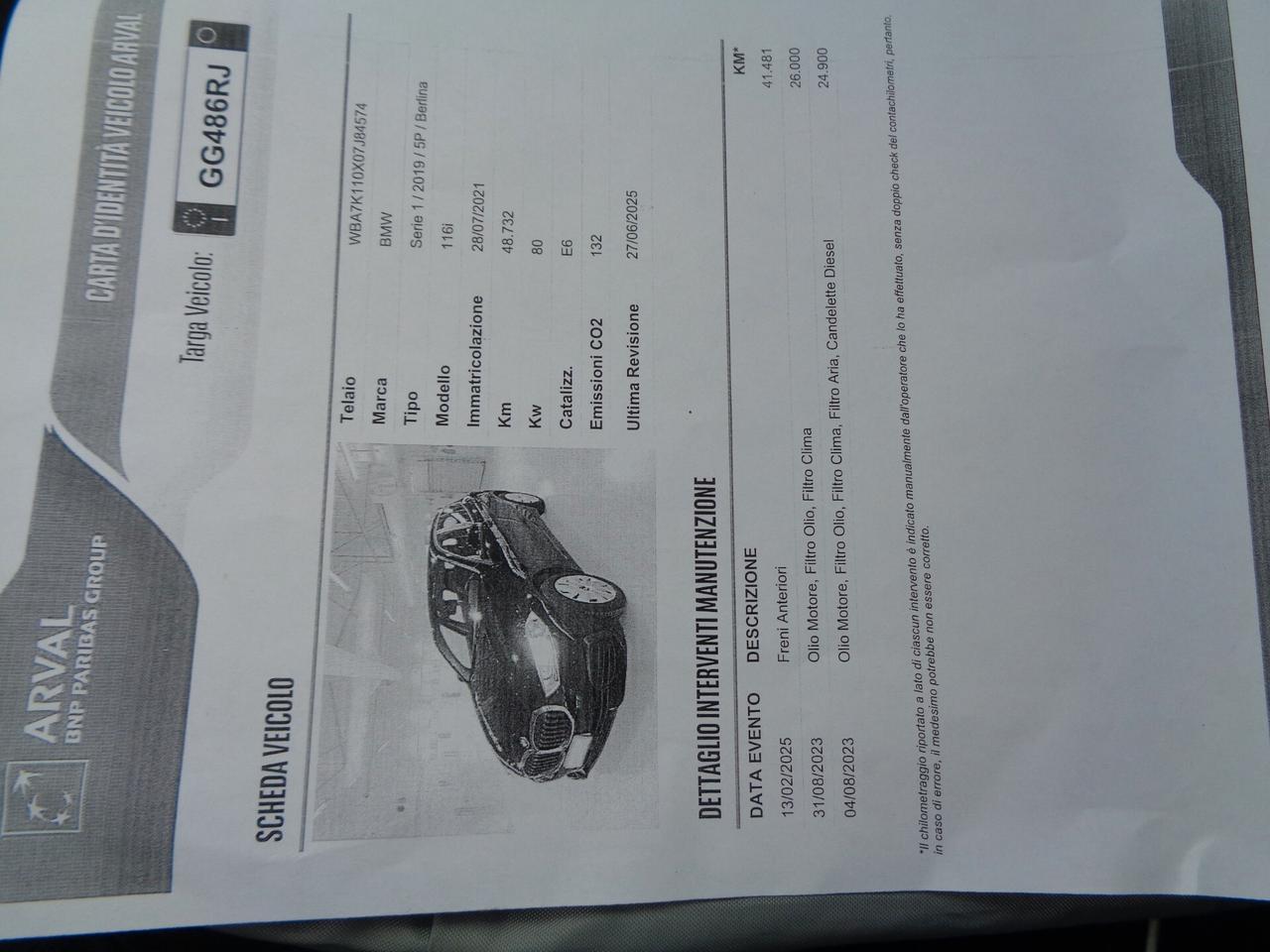 Bmw 116 116i 5p. NEOPATENTATI