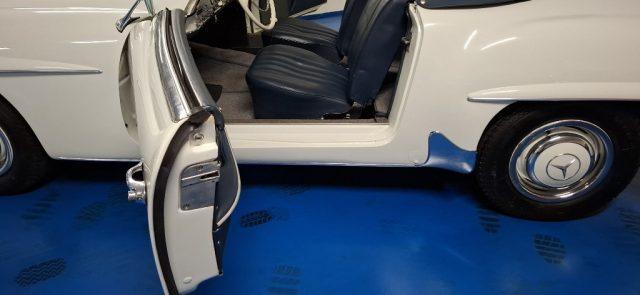 MERCEDES-BENZ 190 SL ***ASI TARGA ORO***BIANCA con PELLE BLU