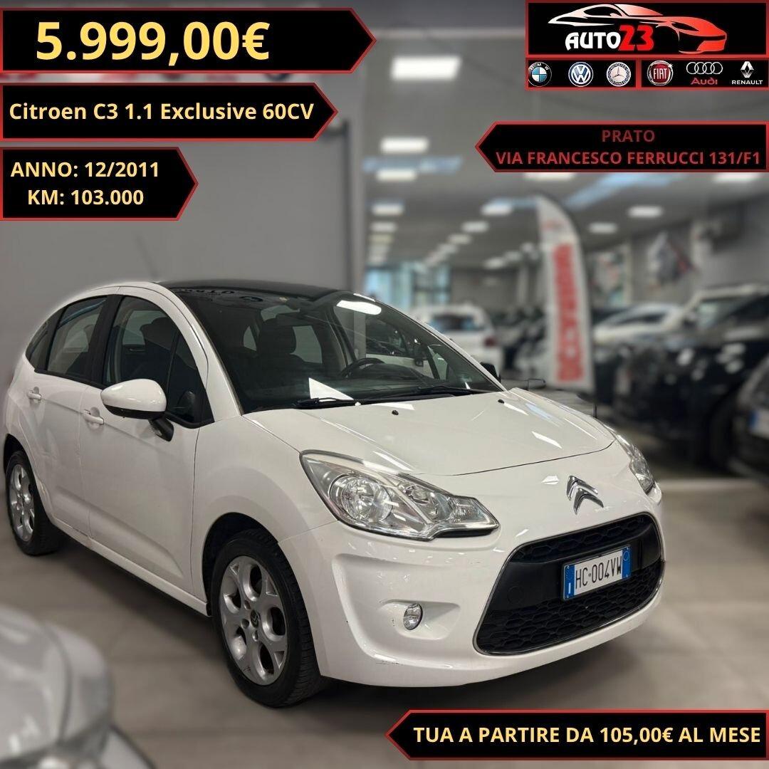 Citroen C3 1.1 Exclusive 60CV OK Neopatentati