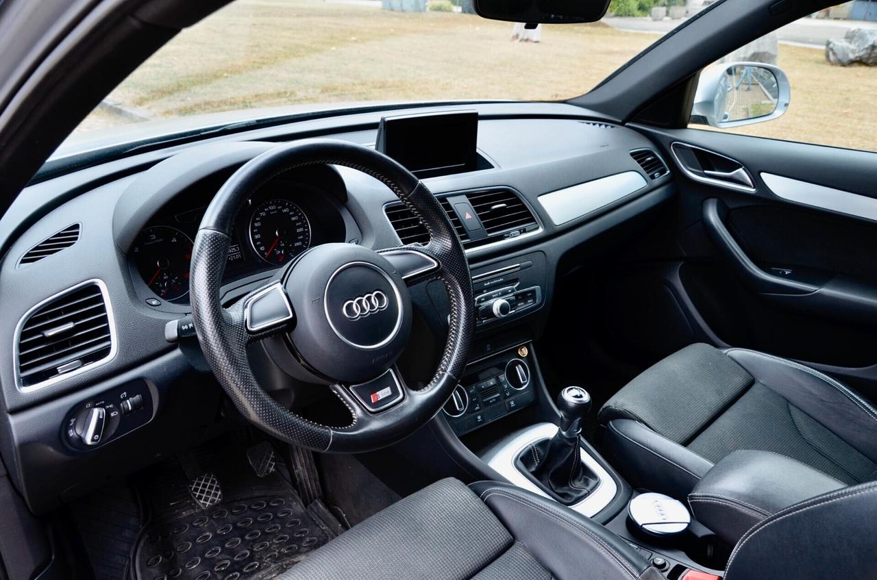 AUDI Q3 2.0 TDI S-LINE INT-EXT 150cv, UNICOPROPRIETARIO, UFF ITALIANA, EURO 6B, XENO, 18", PERMUTE