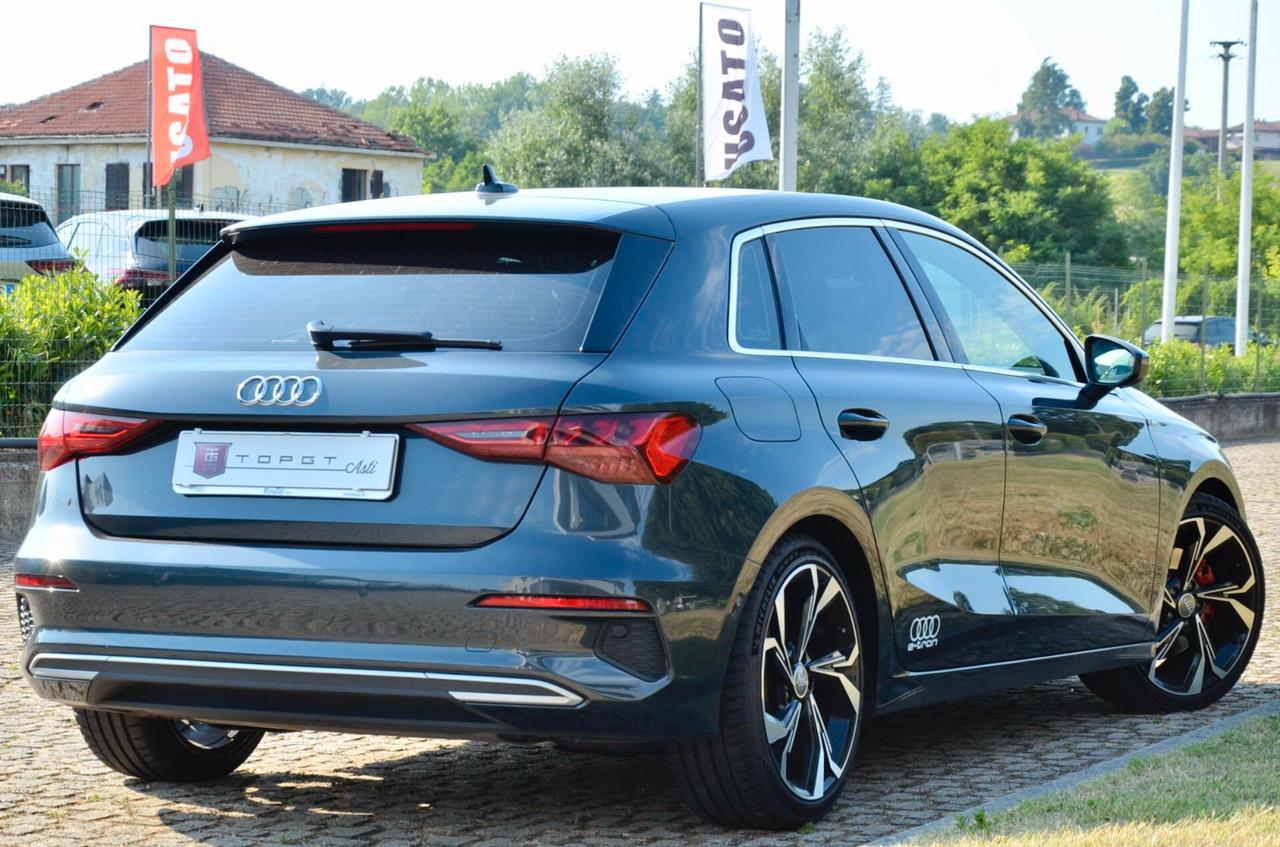 AUDI A3 SPORTBACK 40 1.4 TFSI-E PLUG-IN S-LINE EDITION 204cv S-TRONIC, GARANZIA AUDI 2/29, UFF ITALIANA, EURO 6D, TRATTAMENTO NANO, FULL LED, HI-FI PREMIUM, APPLE ANDROID, PERMUTE