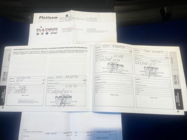 Abarth 595 Turismo 165 CV Cabrio "TUTTI TAGLIANDI ABARTH / UNIPROP"