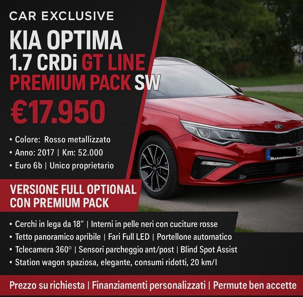 Kia Optima 1.7 CRDi Stop&Go DCT7 Sportswagon GT Line Full Entra